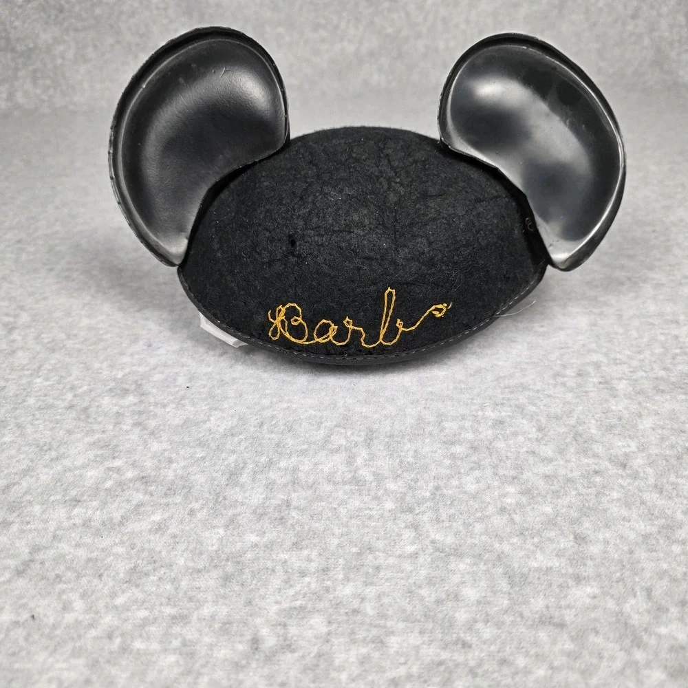 Vintage Walt Disney World Mickey‎ Mouse Ear Hat Black Felt Souvenir Adult Cap